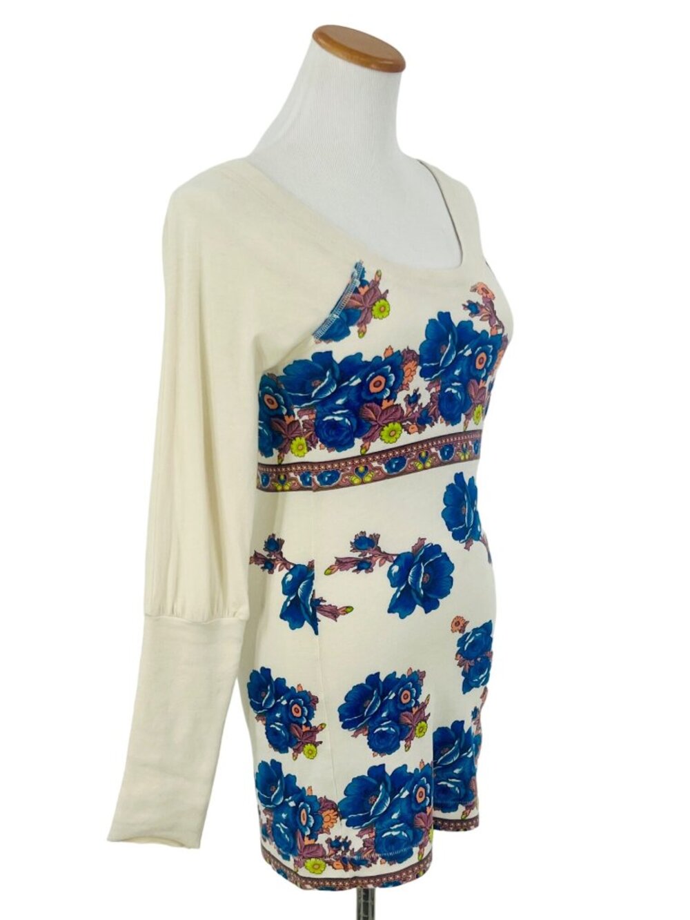 RARE VTG Free People Floral Crochet-Lace Shoulder Tunic Top | Boho Cottagecore S - Picture 7 of 13